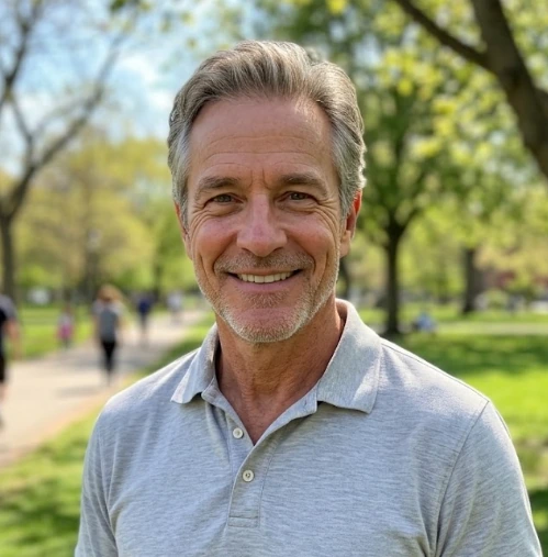 A man in a park