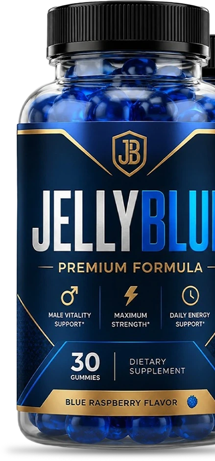 Jellyblue Premium Formula bottle: 30 blue raspberry gummies