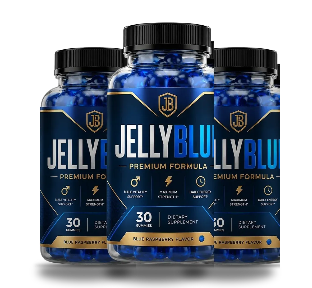 3 bottles of Jellyblue gummies